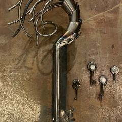 KEY for MOVIEMENTO cinema| 2023 | 45 x 25 x 7 cm  | steel | SOLD, kino Moviemento, Berlin